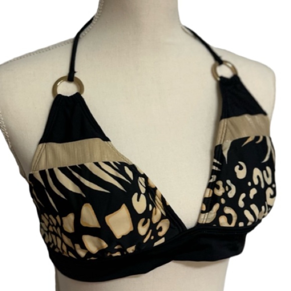 Xhilaration Animal Print Triangle Padded Bathing Suit Top Ladies Size XL